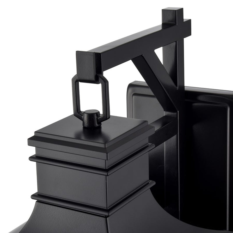 Millennium Lighting Edenton 4Lt 25" Outdoor Wall Sconce, Black/Clear