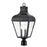 Millennium Lighting Edenton 3Lt 24" Outdoor Post Lantern, Black/Clear - 43203-MB