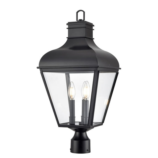Millennium Lighting Edenton 3Lt 24" Outdoor Post Lantern, Black/Clear - 43203-MB