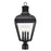 Millennium Lighting Edenton 3Lt 24" Outdoor Post Lantern, Black/Clear