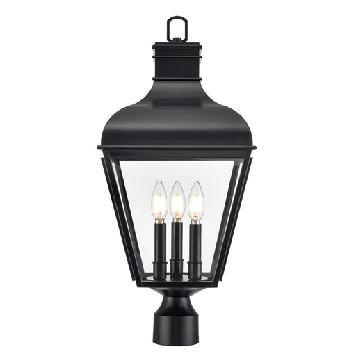 Millennium Lighting Edenton 3Lt 24" Outdoor Post Lantern, Black/Clear