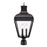 Millennium Lighting Edenton 3Lt 24" Outdoor Post Lantern, Black/Clear