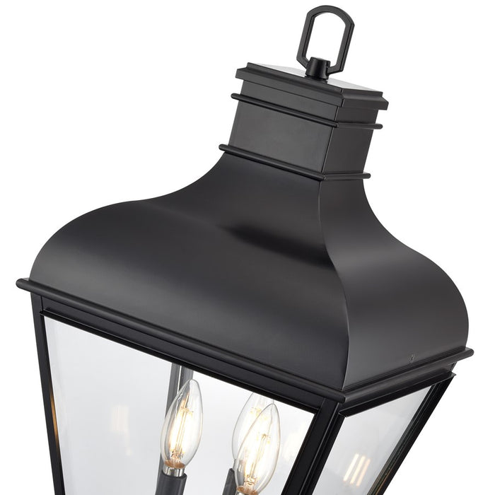 Millennium Lighting Edenton 3Lt 24" Outdoor Post Lantern, Black/Clear