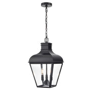 Millennium Edenton 3Lt 11" Outdoor Hanging Pendant, Black/Clear - 43303-MB
