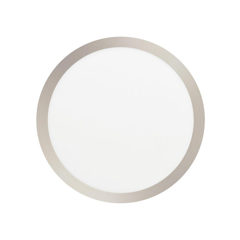 RP Lighting Slim Edge-Lit 12" LED Disc, Brushed Nickel
