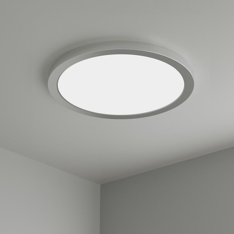 RP Lighting Slim Edge-Lit 15" LED Disc, Brushed Nickel