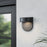 Millennium Lighting 1Lt Outdoor Wall Sconce, Black/Frosted