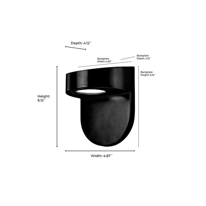 Millennium Lighting 1Lt Outdoor Wall Sconce, Black/Frosted