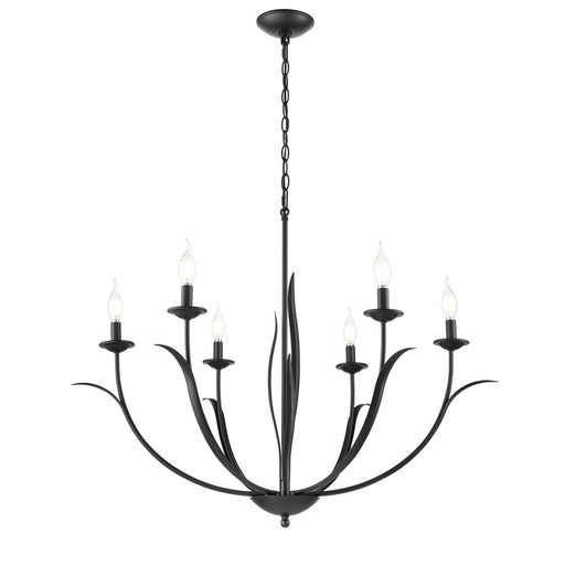 Millennium Lighting Charlize 6Lt 34" Chandelier, Black - 44106-MB