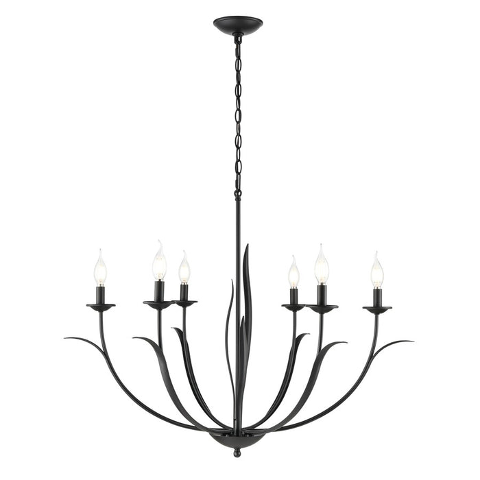 Millennium Lighting Charlize 6Lt 34" Chandelier, Black