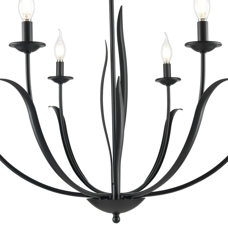 Millennium Lighting Charlize 6Lt 34" Chandelier, Black