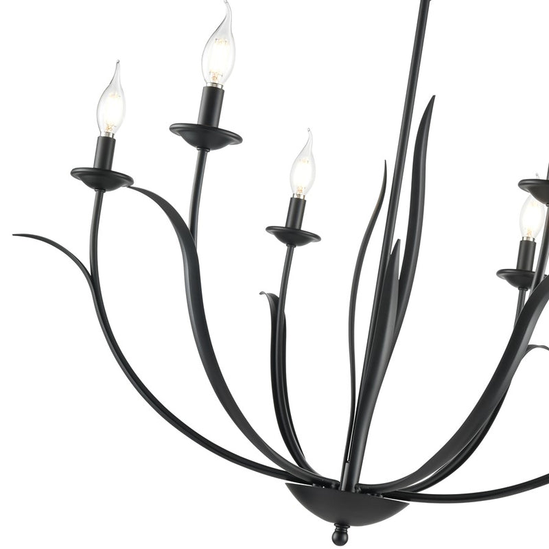 Millennium Lighting Charlize 6Lt 34" Chandelier, Black