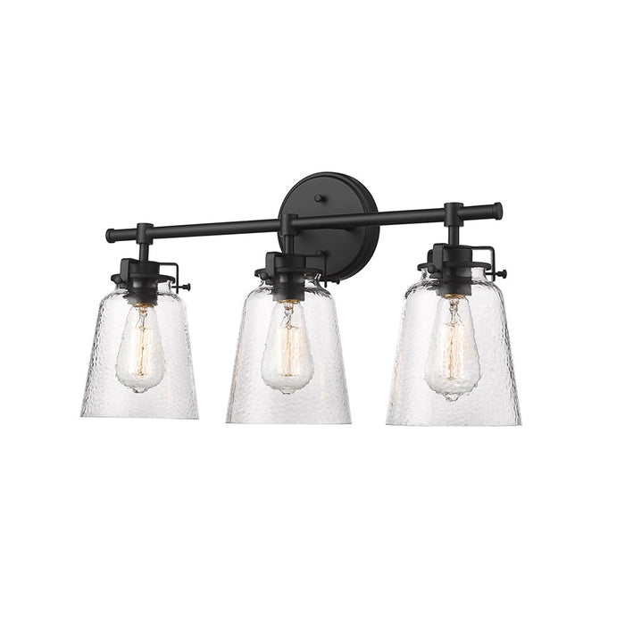 Millennium Lighting Amberose 3Lt Vanity, Black - 4413-MB