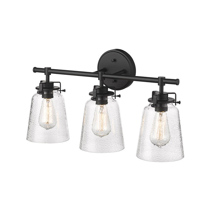 Millennium Lighting Amberose 3Lt Vanity, Black