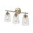 Millennium Lighting Amberose 3Lt Vanity, Modern Gold
