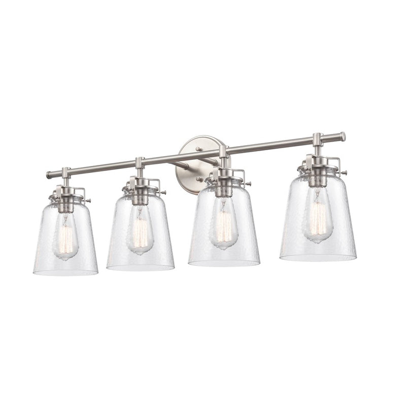 Millennium Lighting Amberose 4Lt Bathroom Vanity Light, Nickel