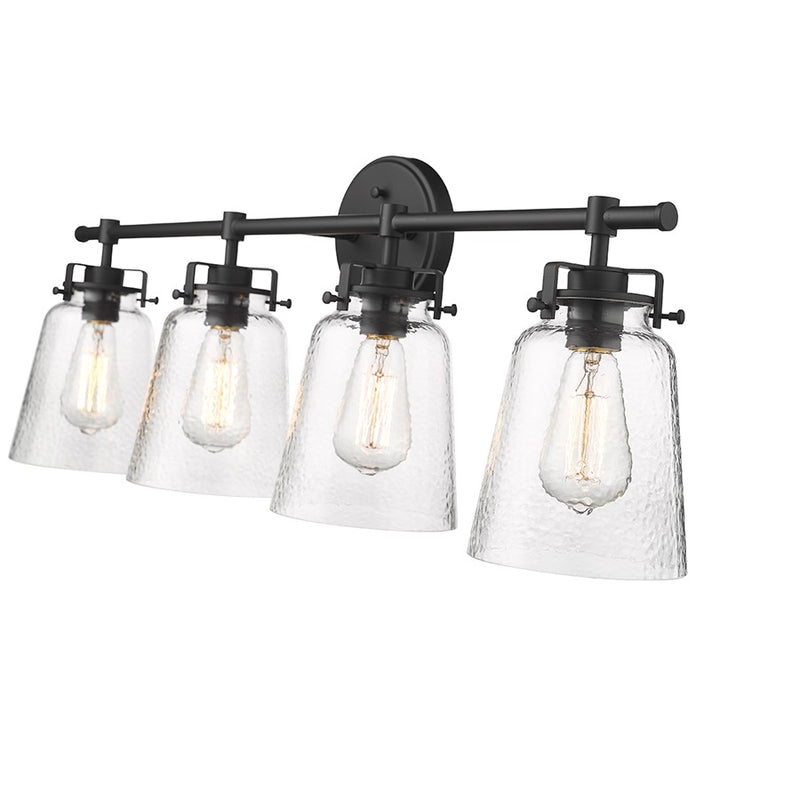 Millennium Lighting Amberose 4Lt Vanity, Black