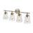 Millennium Lighting Amberose 4Lt Bathroom Vanity Light, Modern Gold