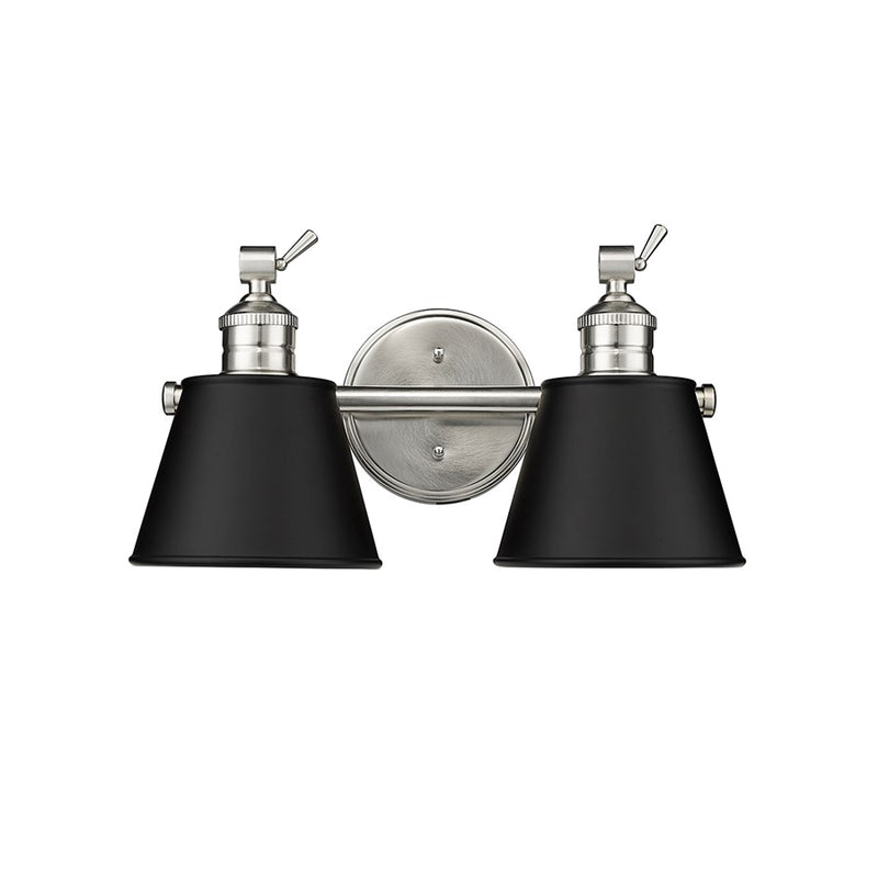 Millennium Lighting Layne 2Lt Vanity, Brushed Nickel - 4462-BN