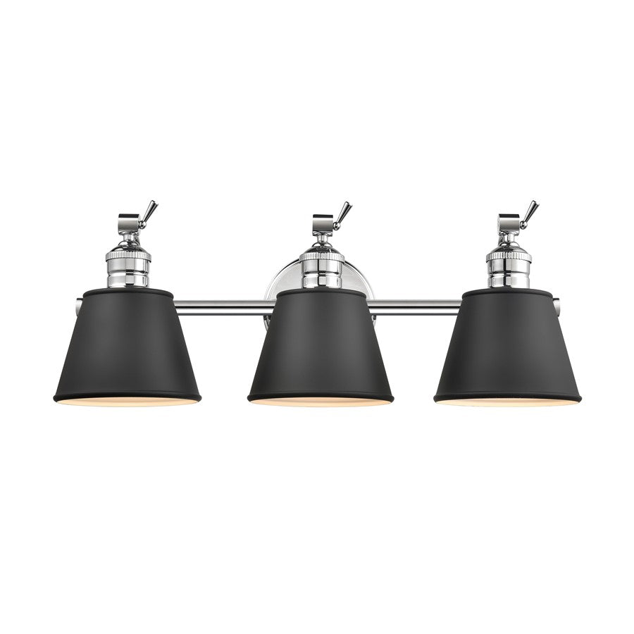 Millennium Lighting Layne 3 Light Bathroom Vanity Light, Chrome - 4463-CH