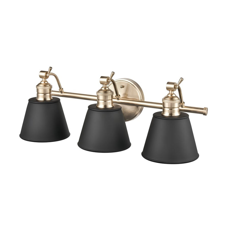 Millennium Lighting Layne 3Lt Vanity, Modern Gold