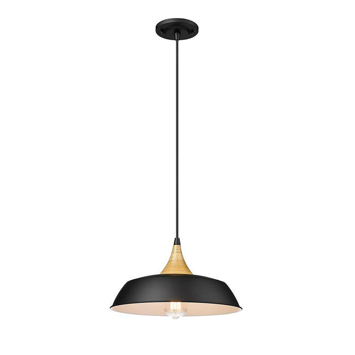 Millennium Lighting Arlo 1 Light Pendant, Matte Black - 4511-MB