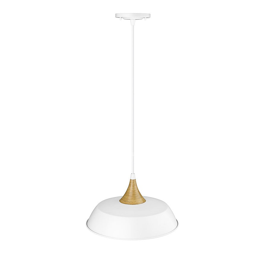 Millennium Lighting Arlo 1 Light Pendant, Matte White - 4511-MW