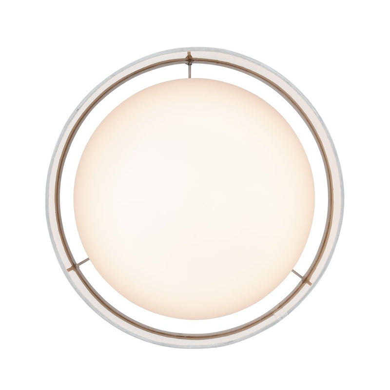 Millennium Rosata 13" Flushmount, White/White/Burnished Gold Interior