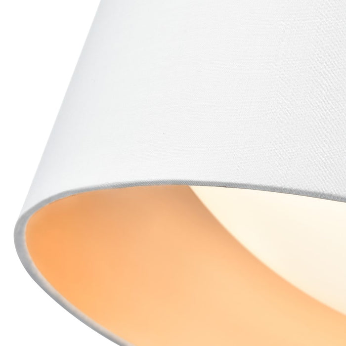 Millennium Rosata 13" Flushmount, White/White/Burnished Gold Interior