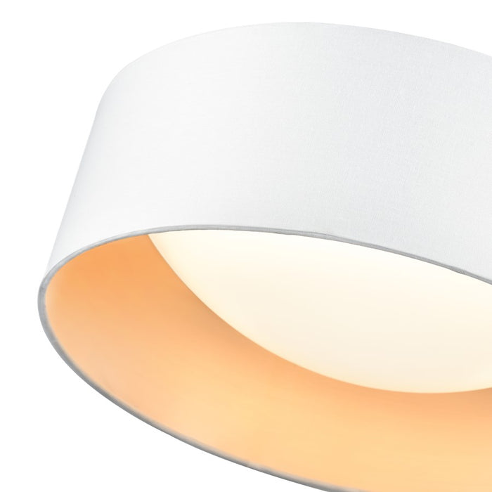 Millennium Rosata 13" Flushmount, White/White/Burnished Gold Interior