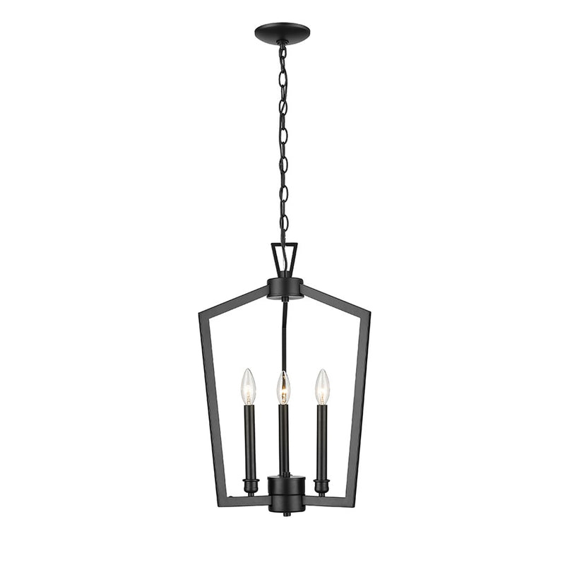 Millennium Lighting Lizabeth 3Lt Pendant, Black - 4523-MB
