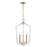 Millennium Lighting Lizabeth 3Lt Pendant, White/Modern Gold