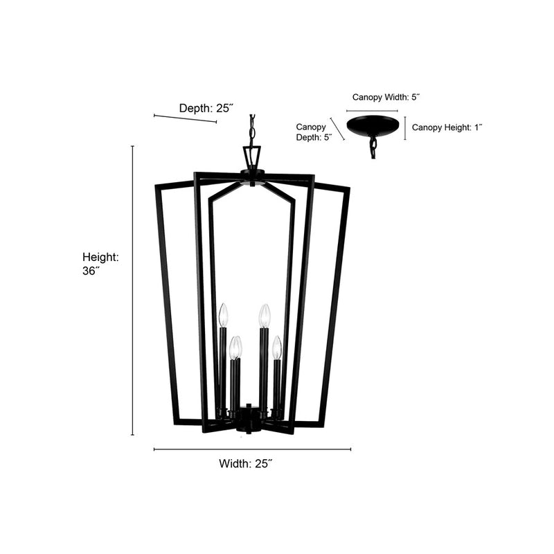 Millennium Lighting Lizabeth 6Lt Pendant, White/Modern Gold