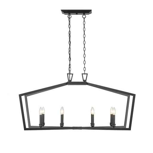 Millennium Lighting Lizabeth 8Lt Chandelier, Black - 4528-MB