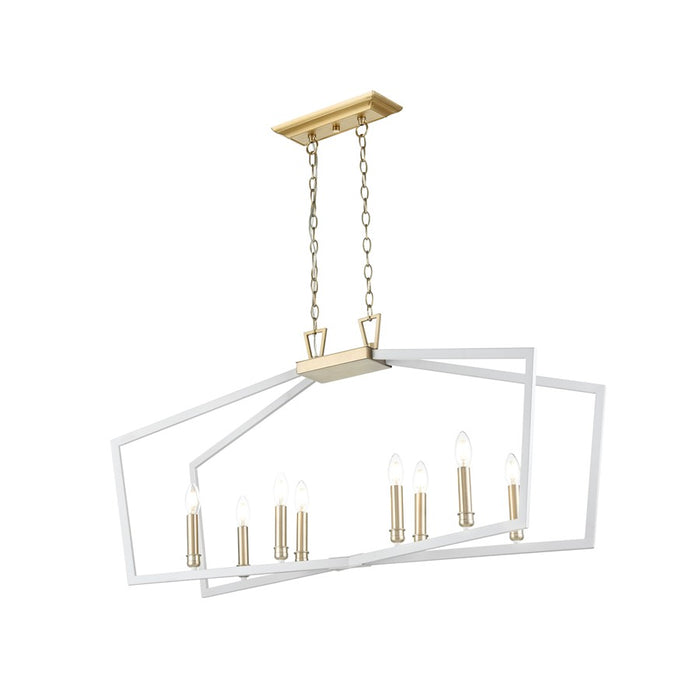 Millennium Lighting Lizabeth 8Lt Pendant, White/Modern Gold