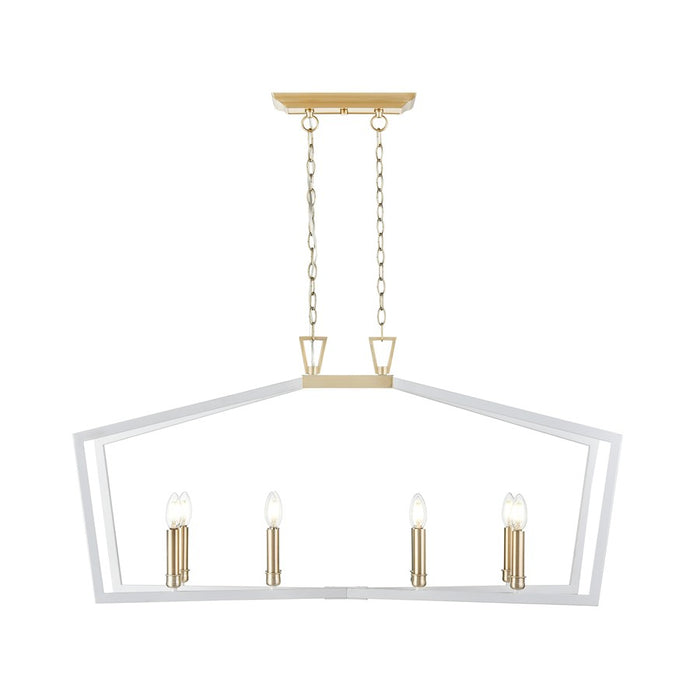 Millennium Lighting Lizabeth 8Lt Pendant, White/Modern Gold