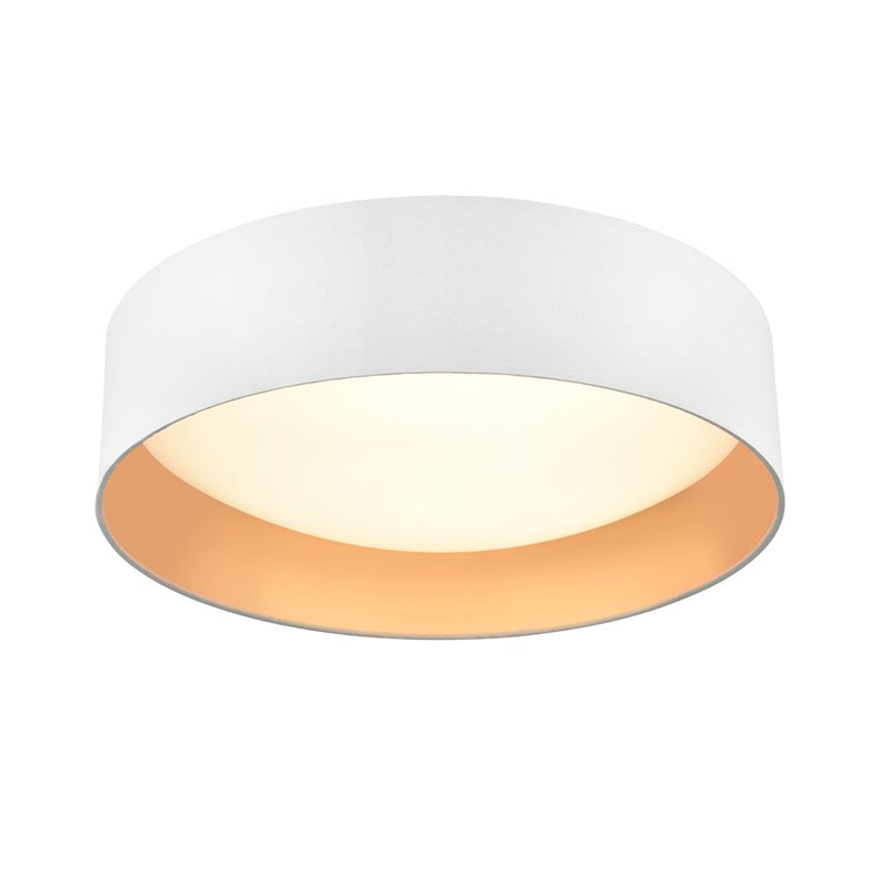 Millennium Rosata 16" Flushmount, White/White/Burnished Gold Interior - 4531-WH