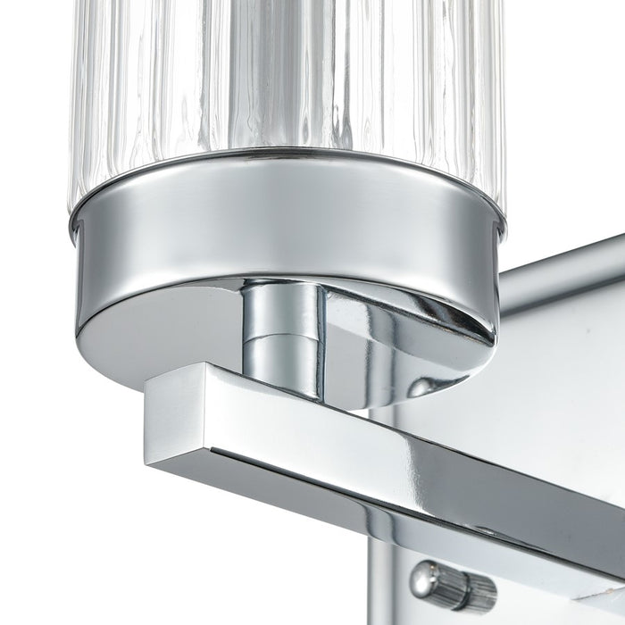 Millennium Lighting Iversen 1Lt 5" Wall Sconce, Chrome/Clear Reeded