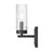 Millennium Lighting Iversen 1Lt 5" Wall Sconce, Black/Clear Reeded