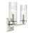 Millennium Lighting Iversen 2Lt 13" Vanity, Nickel/Clear Reeded