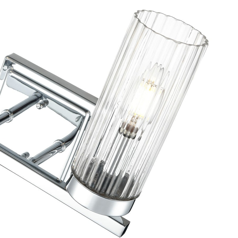 Millennium Lighting Iversen 2Lt 13" Vanity, Chrome/Clear Reeded