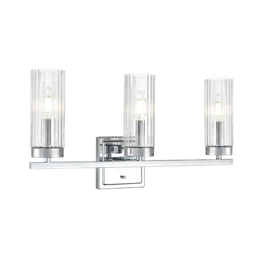 Millennium Lighting Iversen 3Lt 21" Vanity, Chrome/Clear Reeded - 46003-CH