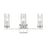 Millennium Lighting Iversen 3Lt 21" Vanity, Chrome/Clear Reeded