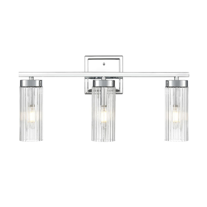 Millennium Lighting Iversen 3Lt 21" Vanity, Chrome/Clear Reeded