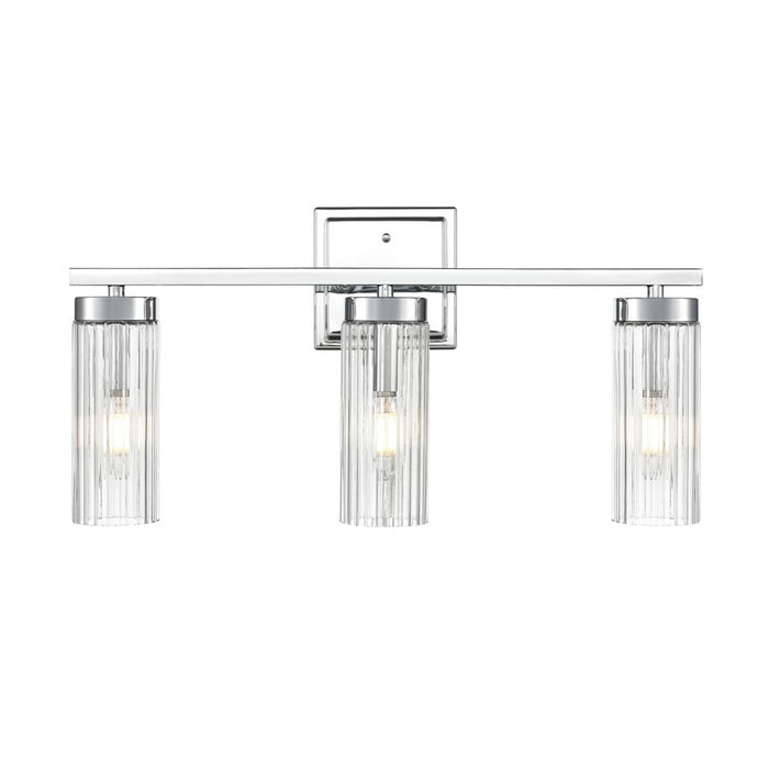 Millennium Lighting Iversen 3Lt 21" Vanity, Chrome/Clear Reeded