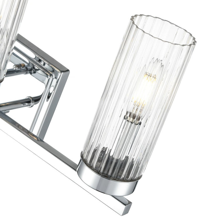 Millennium Lighting Iversen 3Lt 21" Vanity, Chrome/Clear Reeded