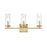 Millennium Lighting Iversen 3Lt 21" Vanity, Brass/Clear Reeded