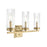 Millennium Lighting Iversen 3Lt 21" Vanity, Brass/Clear Reeded