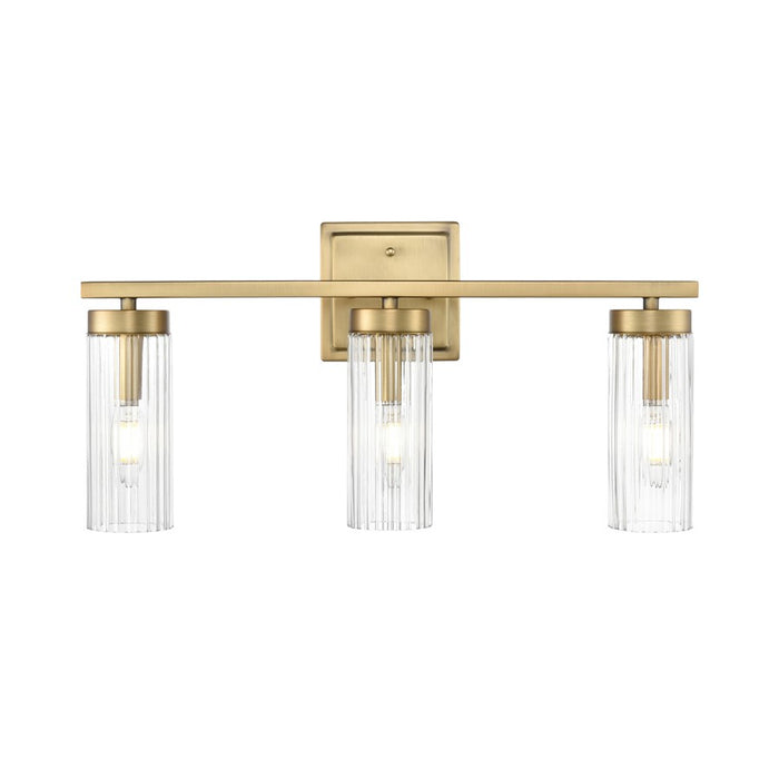 Millennium Lighting Iversen 3Lt 21" Vanity, Brass/Clear Reeded