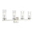 Millennium Lighting Iversen 4Lt 30" Vanity, Nickel/Clear Reeded - 46004-BN
